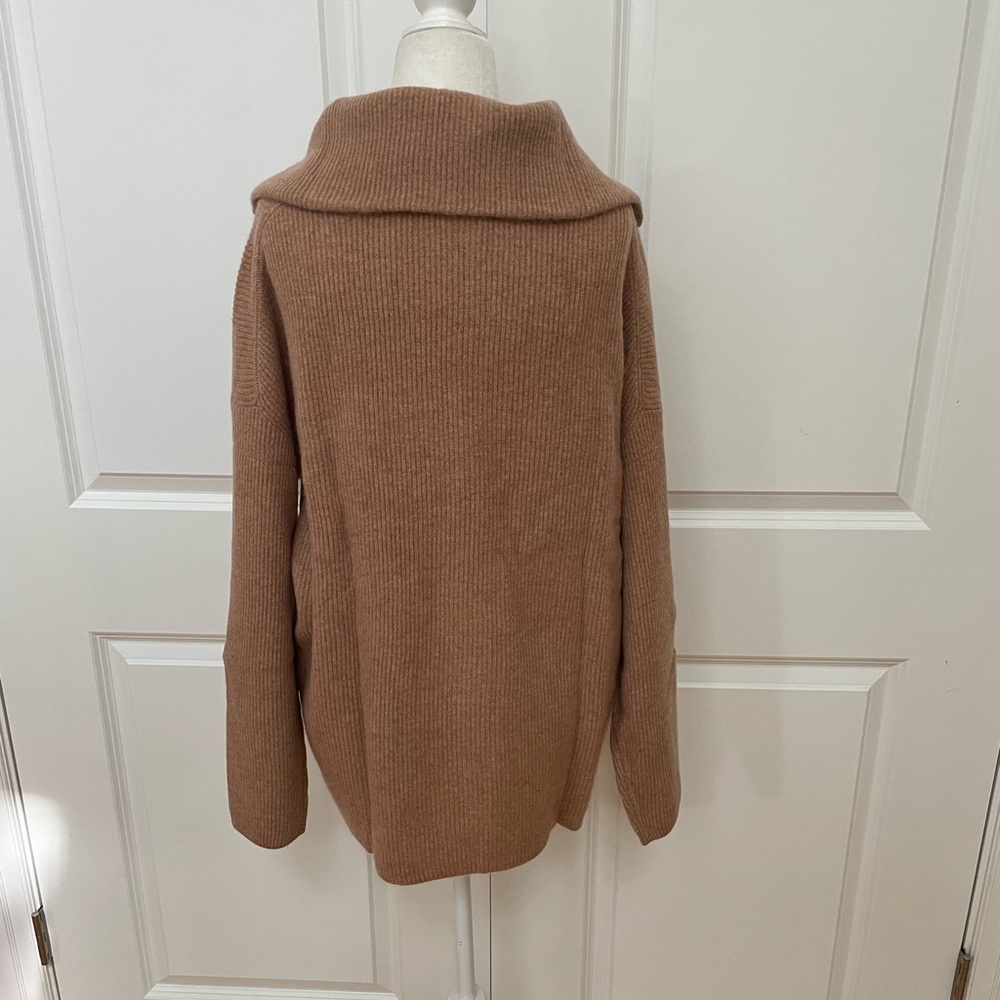 Ribbed 2-Ply Cashmere Sweater - Zip Neck from Rachel Zoe - Picture 2 of 7